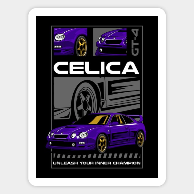 Celica GT 4 JDM Car Magnet by milatees